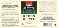 Gourmante Whole Green Olives in Brine 360gr