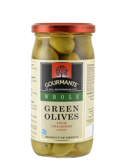 Gourmante Whole Green Olives in Brine 360gr