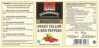 Gourmante Roasted Sweet Yellow & Red Peppers in Brine 450gr