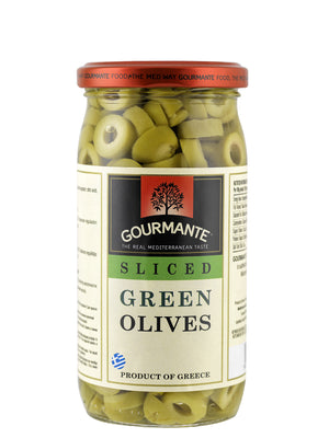 Gourmante Sliced Green Olives in Brine 360gr