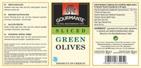 Gourmante Sliced Green Olives in Brine 360gr