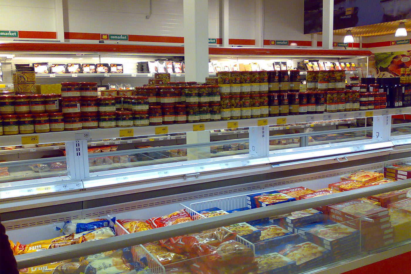 Gourmante products on shelf in Estonia supermarkets